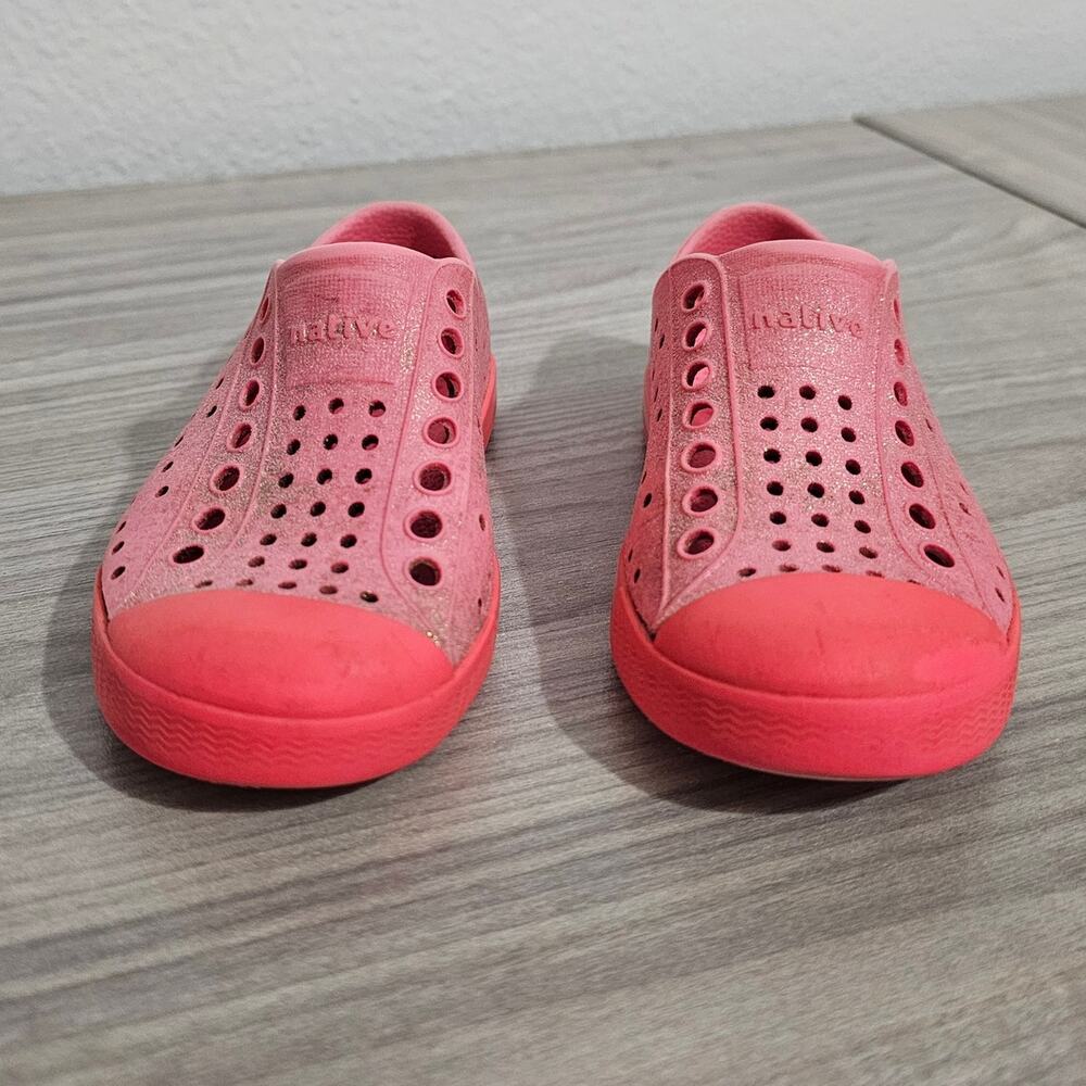 Native Shoes Jefferson Classic Slip On Bling Floyd Pink C8 Kids Toddlers Girl